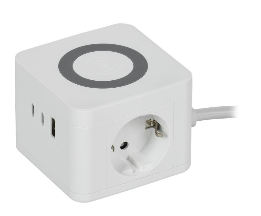Удлинитель У02К 2 места 1,3м 3х1,0мм2 USB A+C DOMINIC (DN-YP31-16-02-01-ZKU-K01)