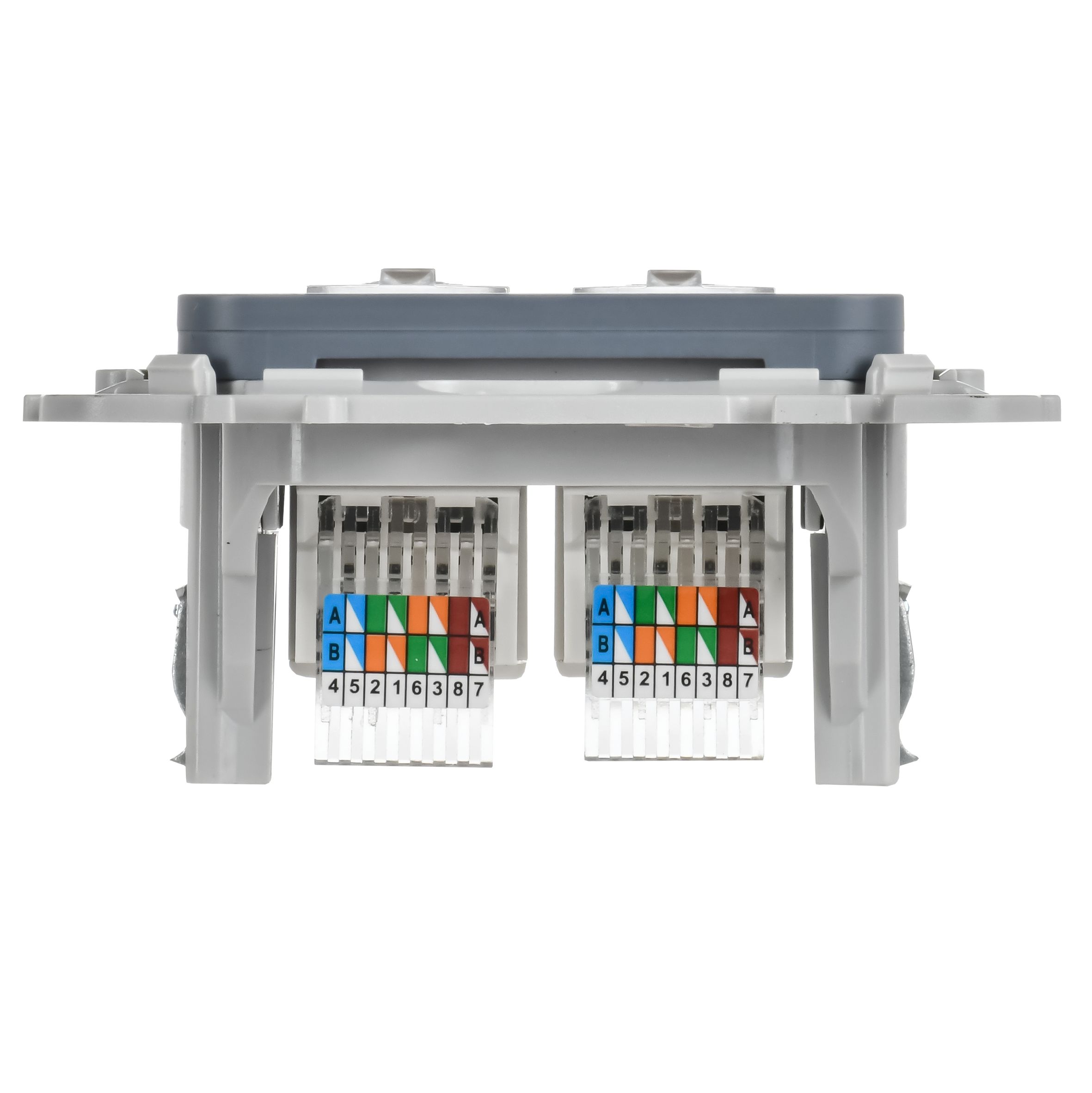 FLITE Розетка 2-местная компьютерная RJ45 кат 5Е UTP РК5е-2-0-ФлМ скрытой установки маренго (FI-K22-1-K35)