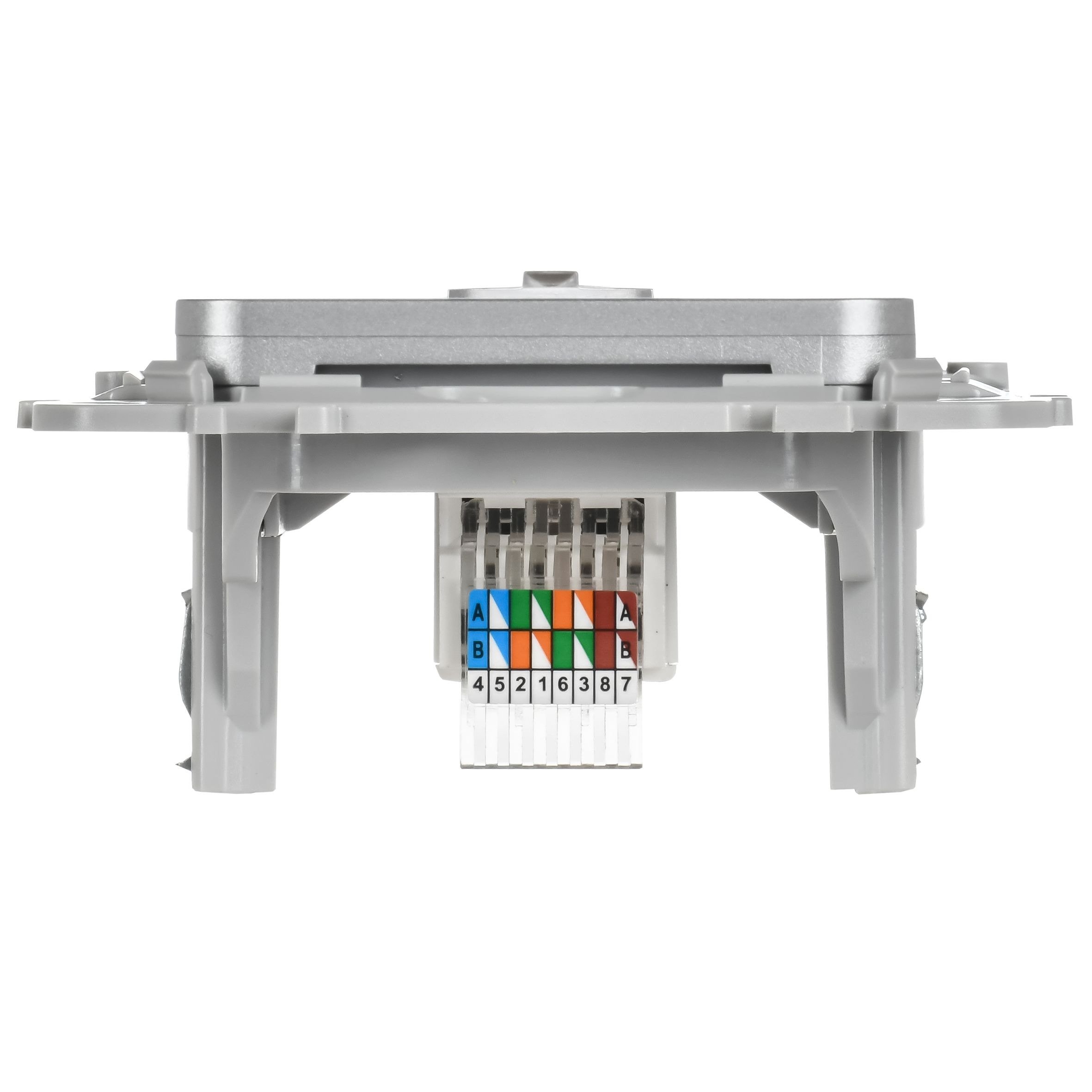 FLITE Розетка компьютерная RJ45 кат 5Е UTP РК5е-1-0-ФлА скрытой установки алюминий (FI-K12-1-K47)