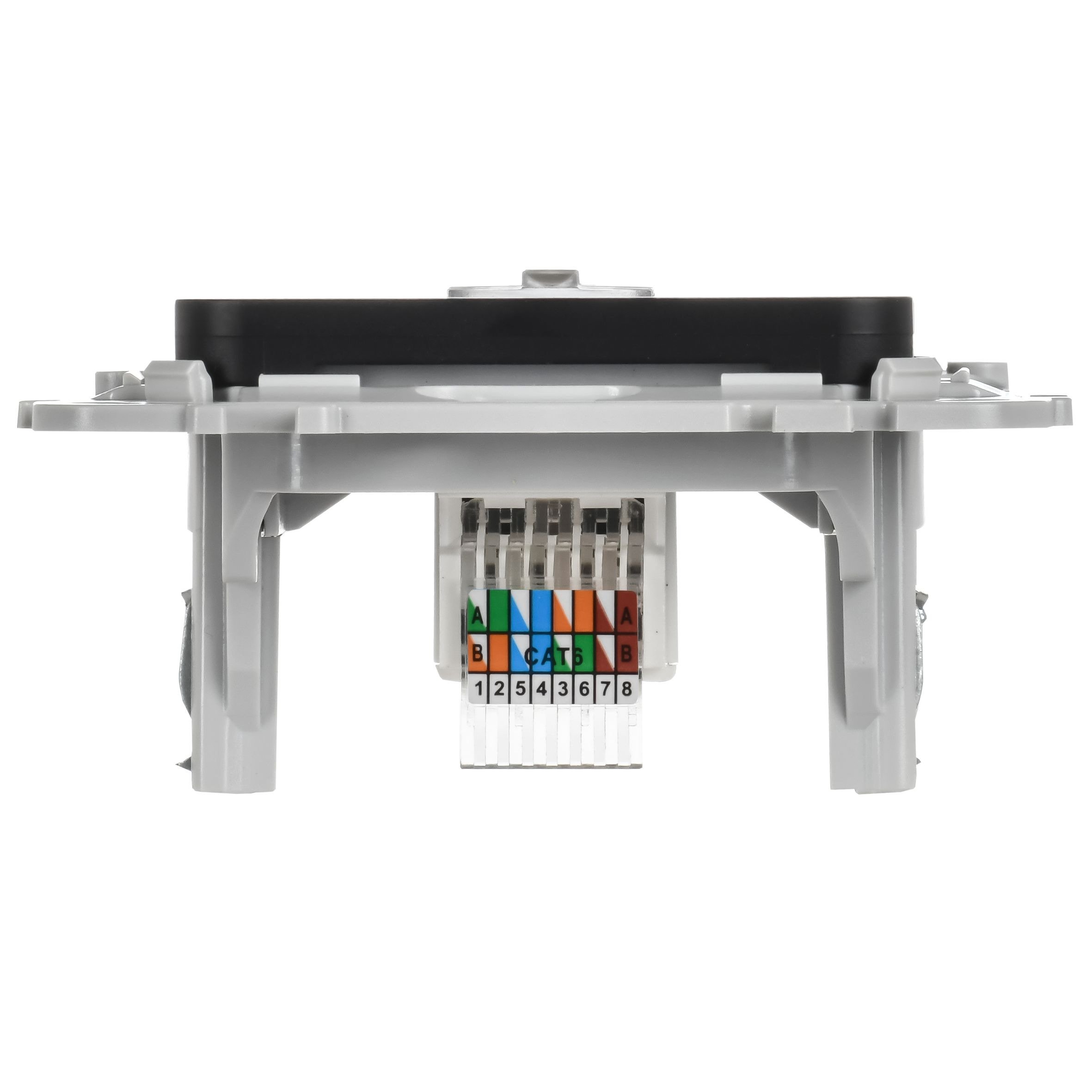 FLITE Розетка компьютерная RJ45 кат 6 UTP РК6-1-0-ФлЧ скрытой установки черный (FI-K12-2-K02)