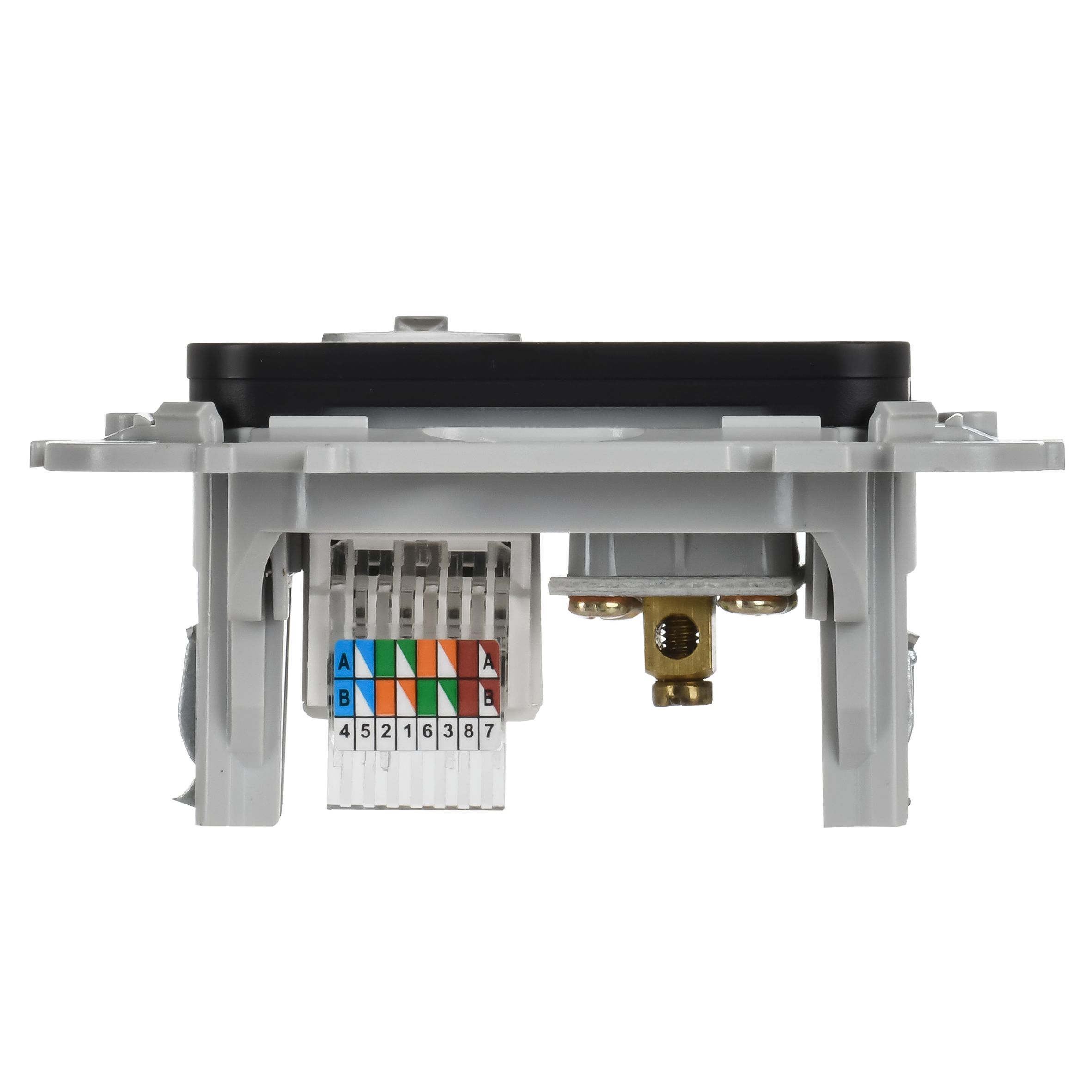 FLITE Розетка 2-местная RJ45/TV кат 5Е UTP РКТВ5е-2-0-ФлЧ скрытой установки черный (FI-AK22-1-K02)