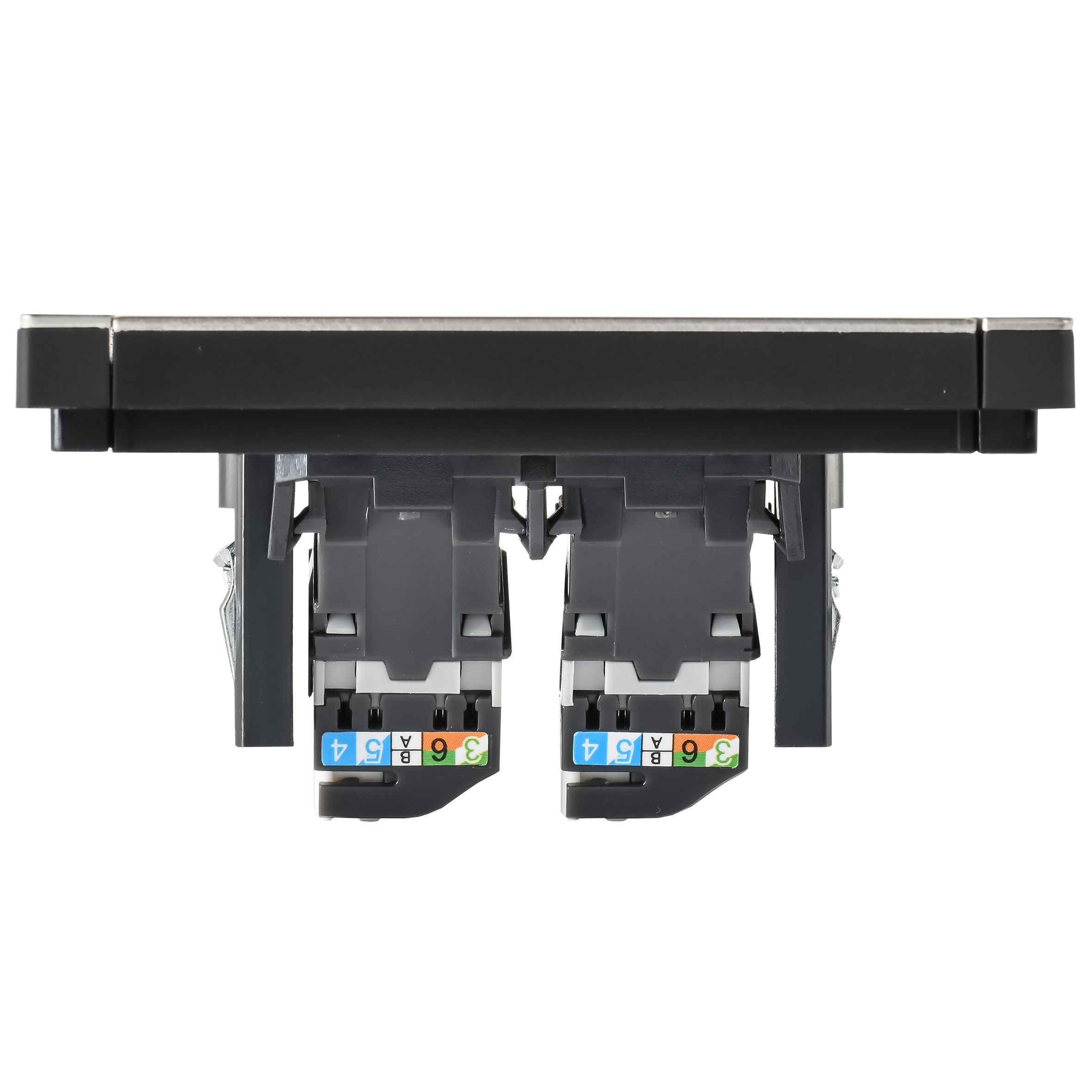 FORTE&PIANO Розетка компьютерная двойная RJ45 кат.5E FP633M скрытой установки металл шампань (FP-K20-1-M-K37)