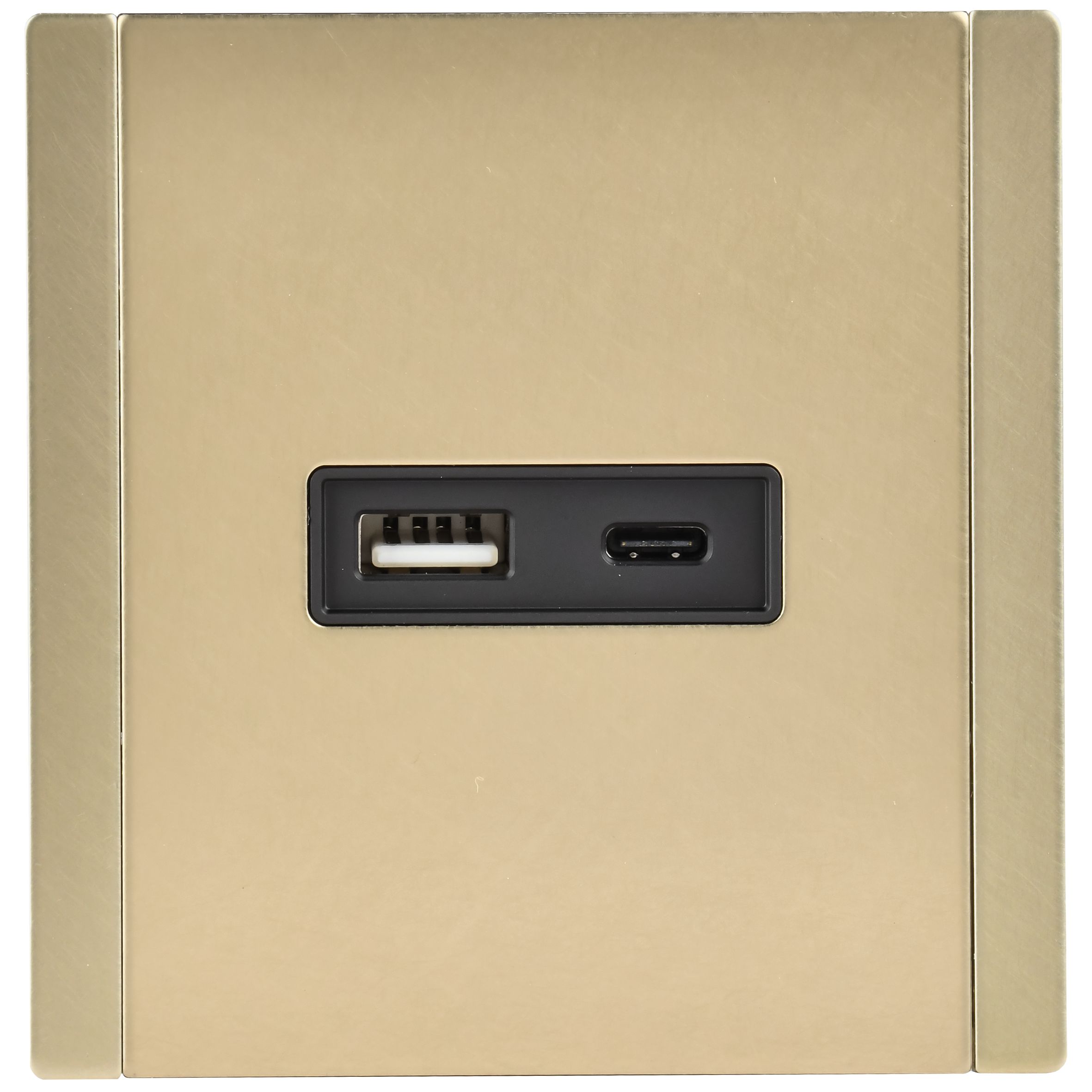FORTE&PIANO Розетка USB A+C 18Вт FP651M скрытой установки металл шампань (FP-U22-018-M-K37)