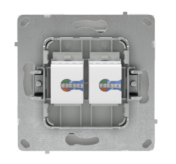 Розетка RJ-45 KANT 5E двойная белый песок (7010664)