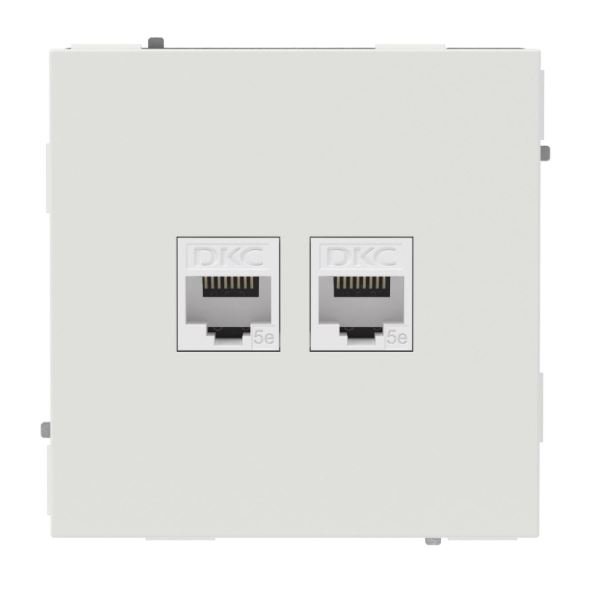 Розетка RJ-45 KANT 5E двойная белый песок (7010664)