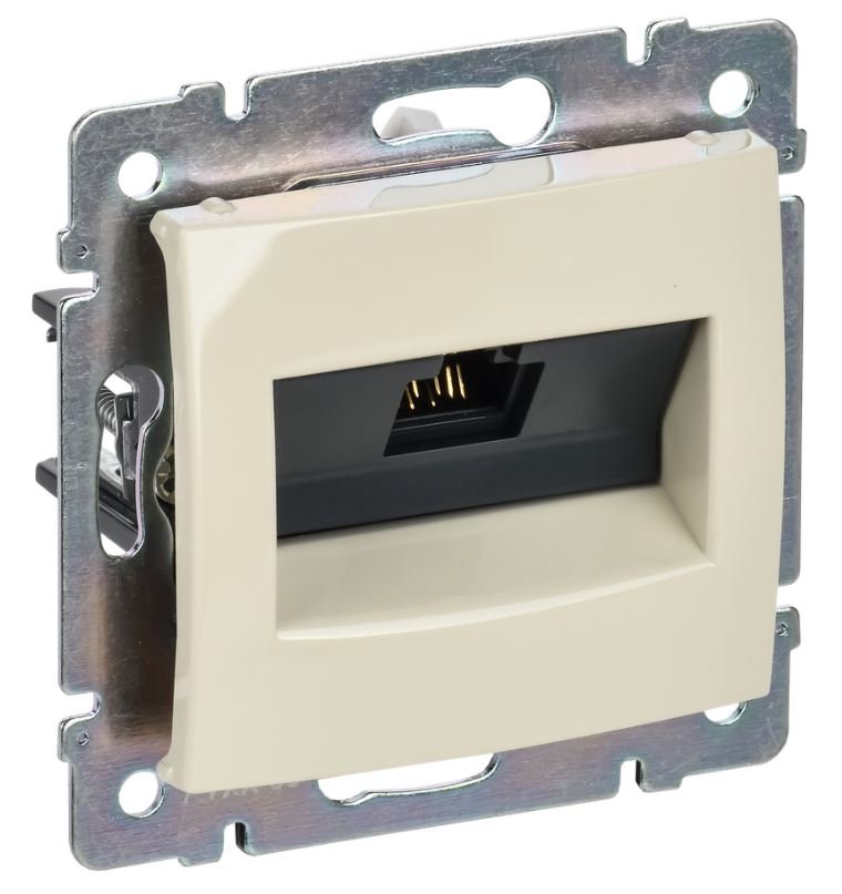 Valena DIY розетка компьютерная RJ45, Cat.5Е UTP, скрытой установки, слоновая кость (695624)
