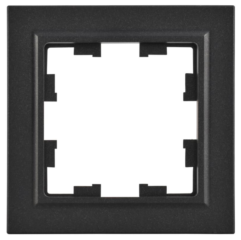 Рамка 1-местная РУ-1-БрЧ IP20 черная BRITE (BR-M12-K02)
