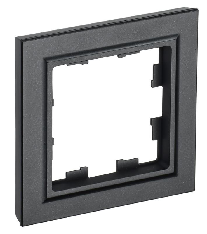 Рамка 1-местная РУ-1-БрЧ IP20 черная BRITE (BR-M12-K02)