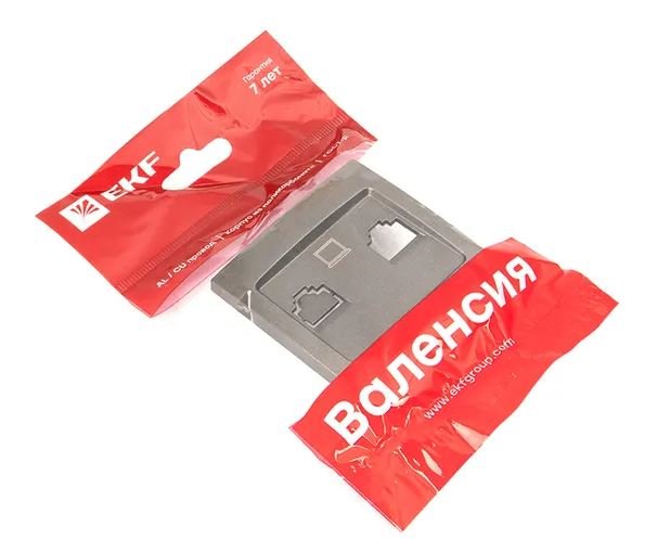 Валенсия Лицевая панель розетки RJ-45 2-местная графит (ESK02-L-035-60)