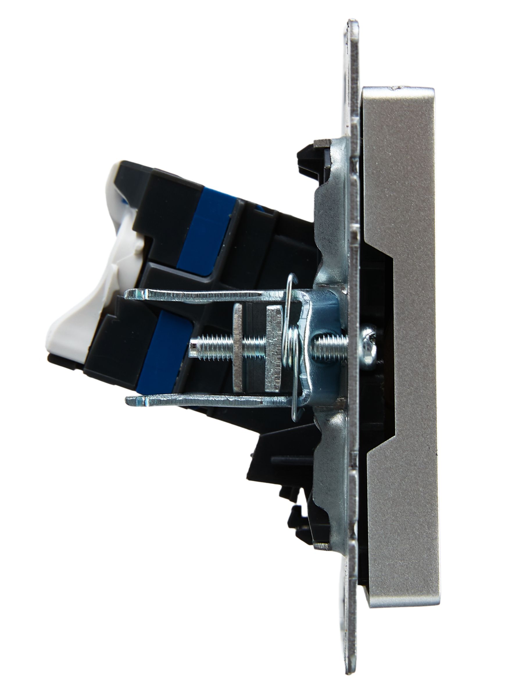 Розетка компьютерная RJ45 BRITE кат.6 РК11-БрА скрытой установки алюминий (BR-K10-2-K47)