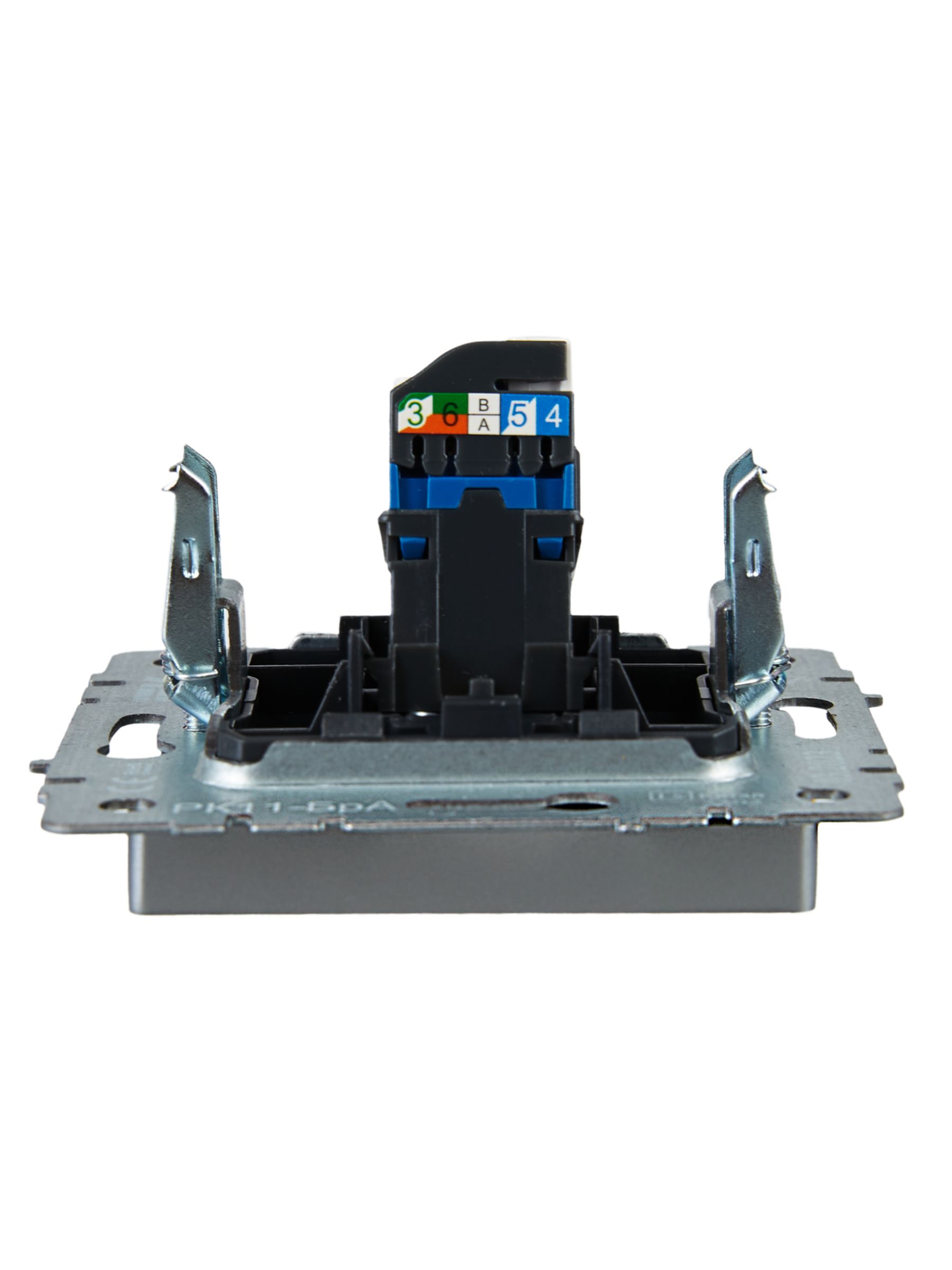 Розетка компьютерная RJ45 BRITE кат.6 РК11-БрА скрытой установки алюминий (BR-K10-2-K47)