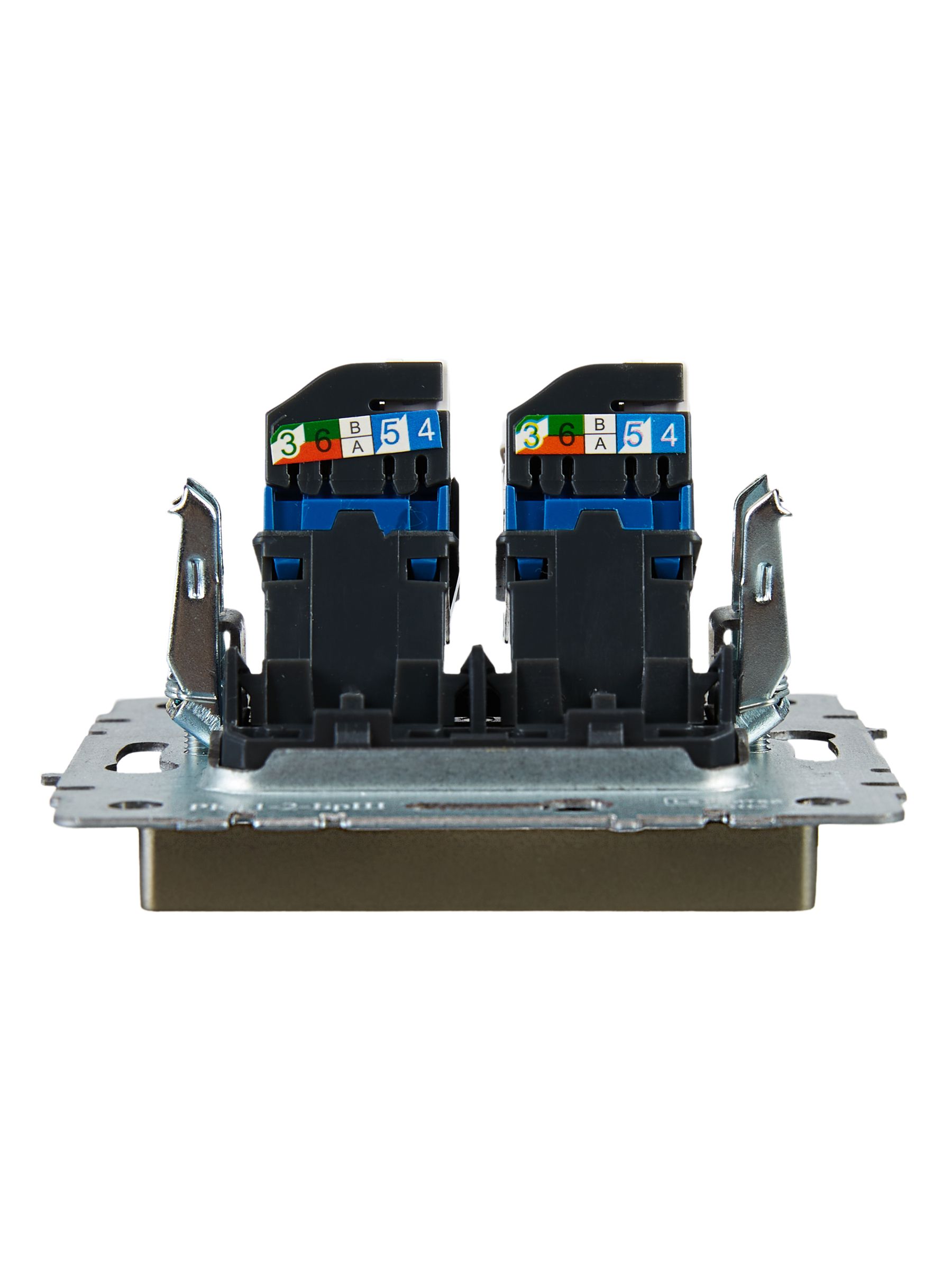 Розетка компьютерная двойная RJ45 BRITE кат.6 РК11-2-БрШ скрытой установки шампань (BR-K20-2-K37)