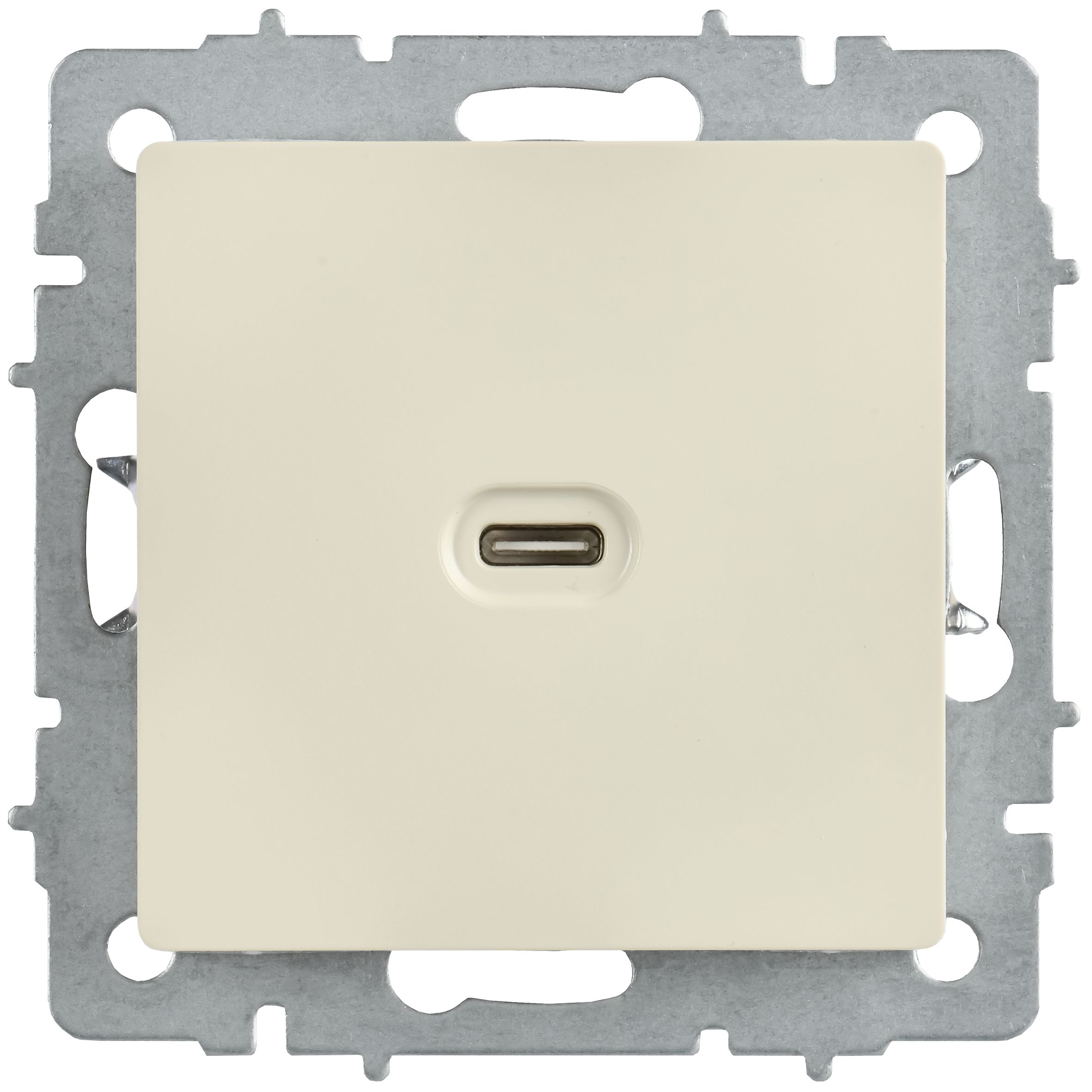 Розетка USB C BRITE 65Вт высокоскоростная зарядка РЮ12-1-БрКр скрытой установки бежевый (BR-U13-065-K10)