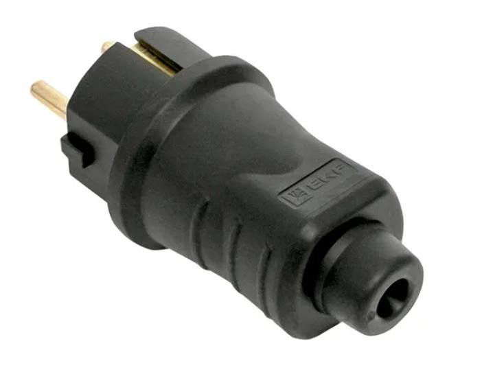Марс Вилка прямая каучуковая 230В 2P+PE 16A IP44 (RPS-011-16-230-44)