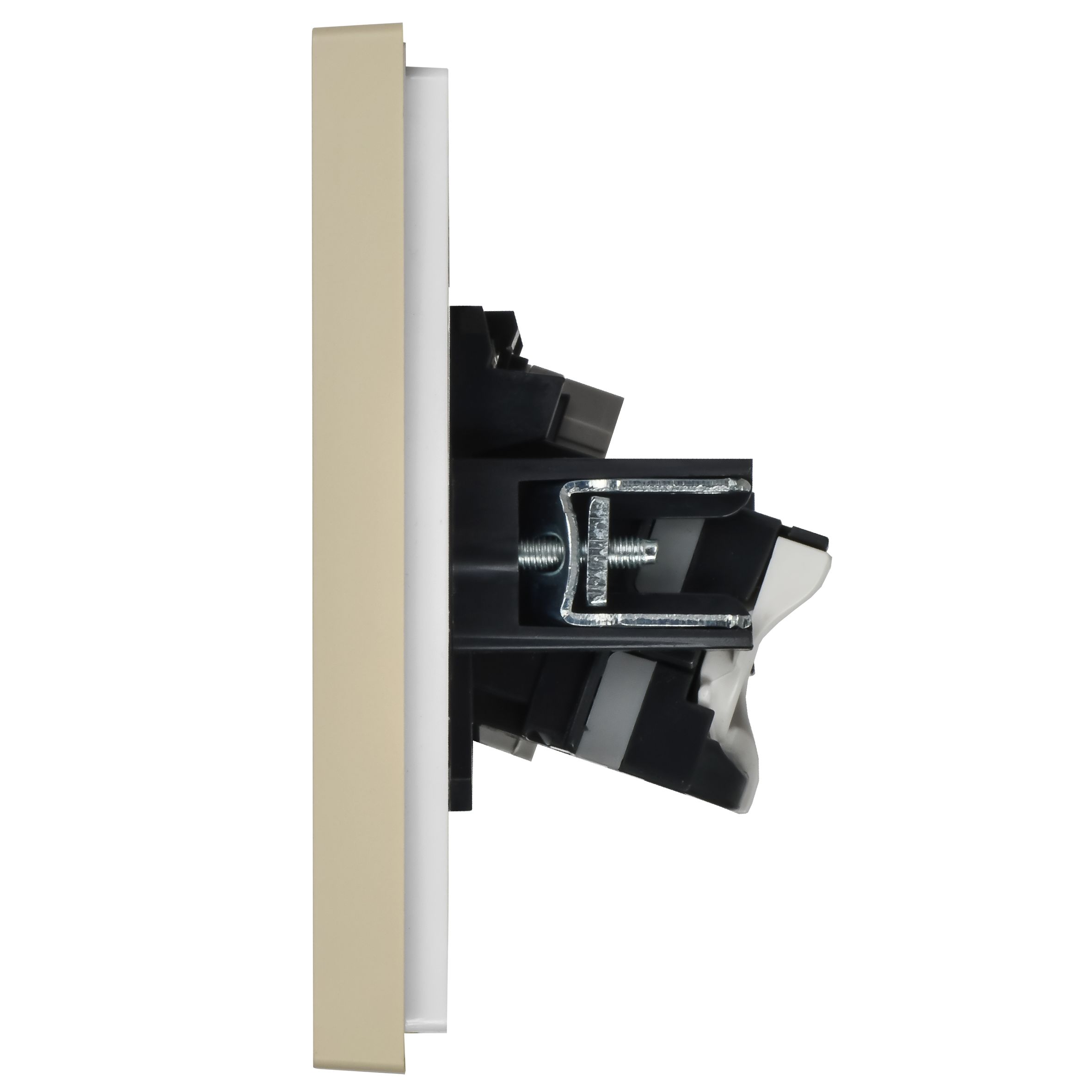 FORTE&PIANO Розетка двойная RJ11+RJ45 кат.5E FP435 скрытой установки ваниль (FP-KT20-O-1-K10)