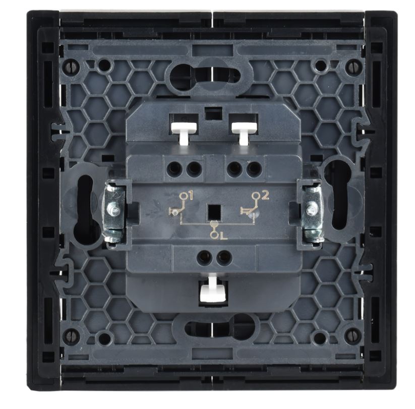 FORTE&PIANO Выключатель жалюзи FP111 скрытой установки 10А черный (FP-V15-0-10-1-K02)
