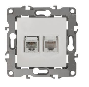 Розетка RJ45+RJ11 12-3109-01 IP20 серия 12 белый ЭРА (Б0018248)