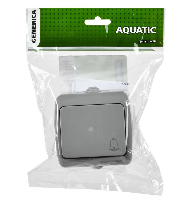 AQUATIC выключатель кнопочный ВС-20-1-3-А открытой установки IP54 серый (EVA14-K03-10-54)