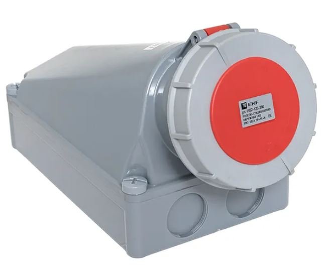 Розетка стационарная наружная 1452 3Р+РЕ+N 125А 380В IP67 PROxima (ps-1452-125-380)
