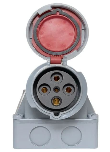Розетка стационарная наружная 1452 3Р+РЕ+N 125А 380В IP67 PROxima (ps-1452-125-380)