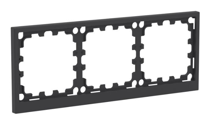 Рамка KANT 3 поста черный уголь (7012906)