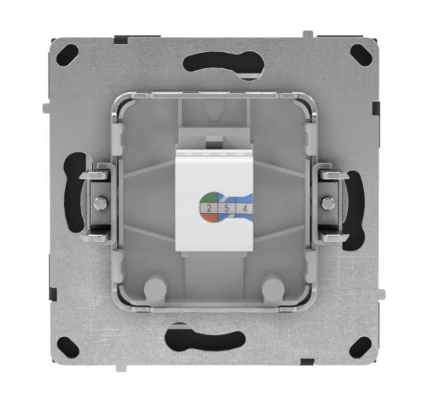 Розетка RJ-45 KANT 6А одинарная черный уголь (7012673)