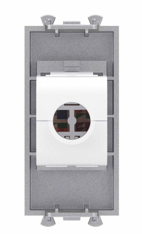Розетка RJ-45 кат.6А 1 модуль Avanti закаленная сталь (4404671)