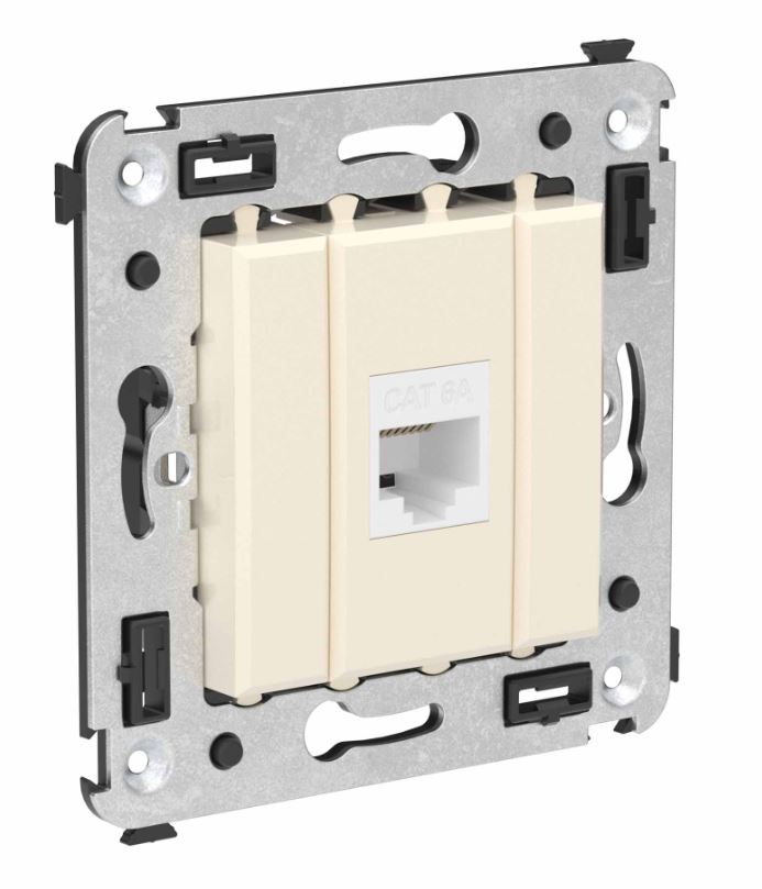 Розетка RJ-45 кат.6А одинарная Avanti ванильная дымка (4405673)