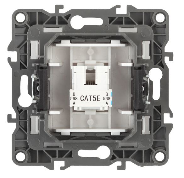 Розетка RJ45 12-3107-03 IP20 серия 12 алюминий ЭРА (Б0014725)