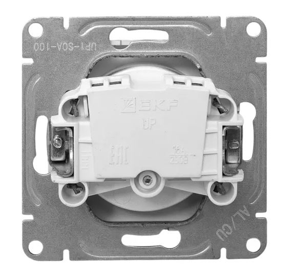 Механизм розетки, 16А, без заземления, без шторок, шампань Эпика (UP1-SOC-100)