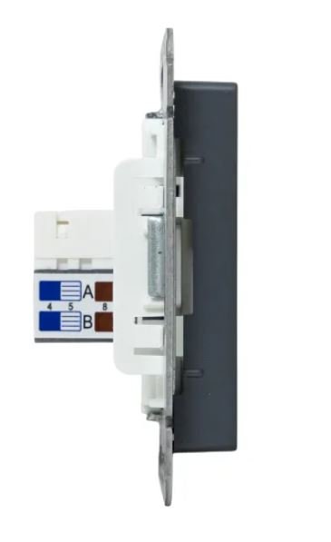 Механизм розетки RJ45 (cat5), графит Эпика (UP1-SOG-RJ45-5)