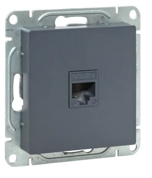Механизм розетки RJ45 (cat5), графит Эпика (UP1-SOG-RJ45-5)