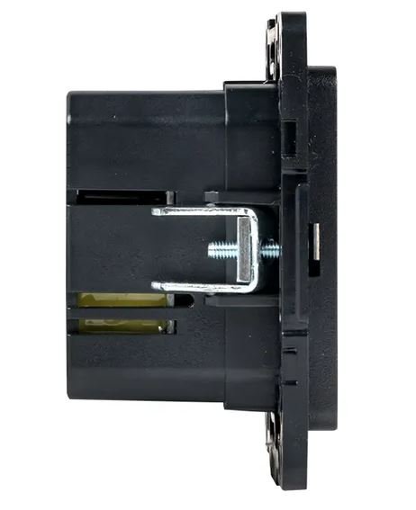Стокгольм Механизм розетки с 2USB type-A + type-C черный (EZR-2USB-type-C)