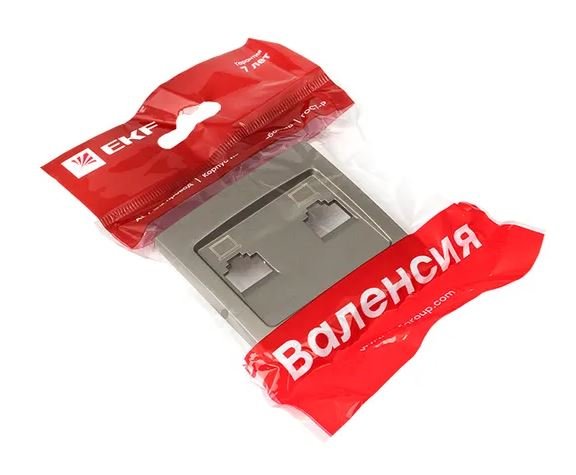 Валенсия Лицевая панель розетки RJ-45 2-местная кашемир (ESK02-L-035-40)