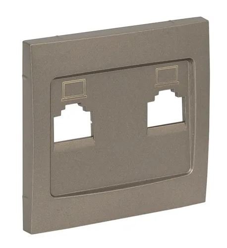 Валенсия Лицевая панель розетки RJ-45 2-местная кашемир (ESK02-L-035-40)