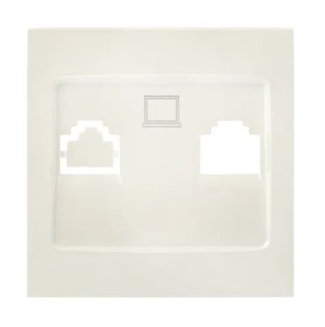 Валенсия Лицевая панель розетки RJ-45 1-местная жемчуг (ESK01-L-035-50)