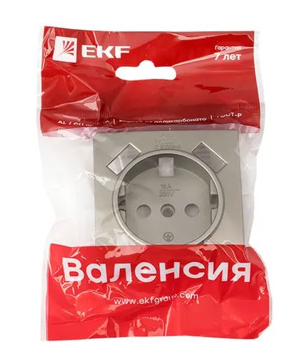 Валенсия Лицевая панель роз. 1-мест. с/з 16А кашемир с защ. штор. с 2 USB 2,1А (ESR16-L-028-40-2USB)
