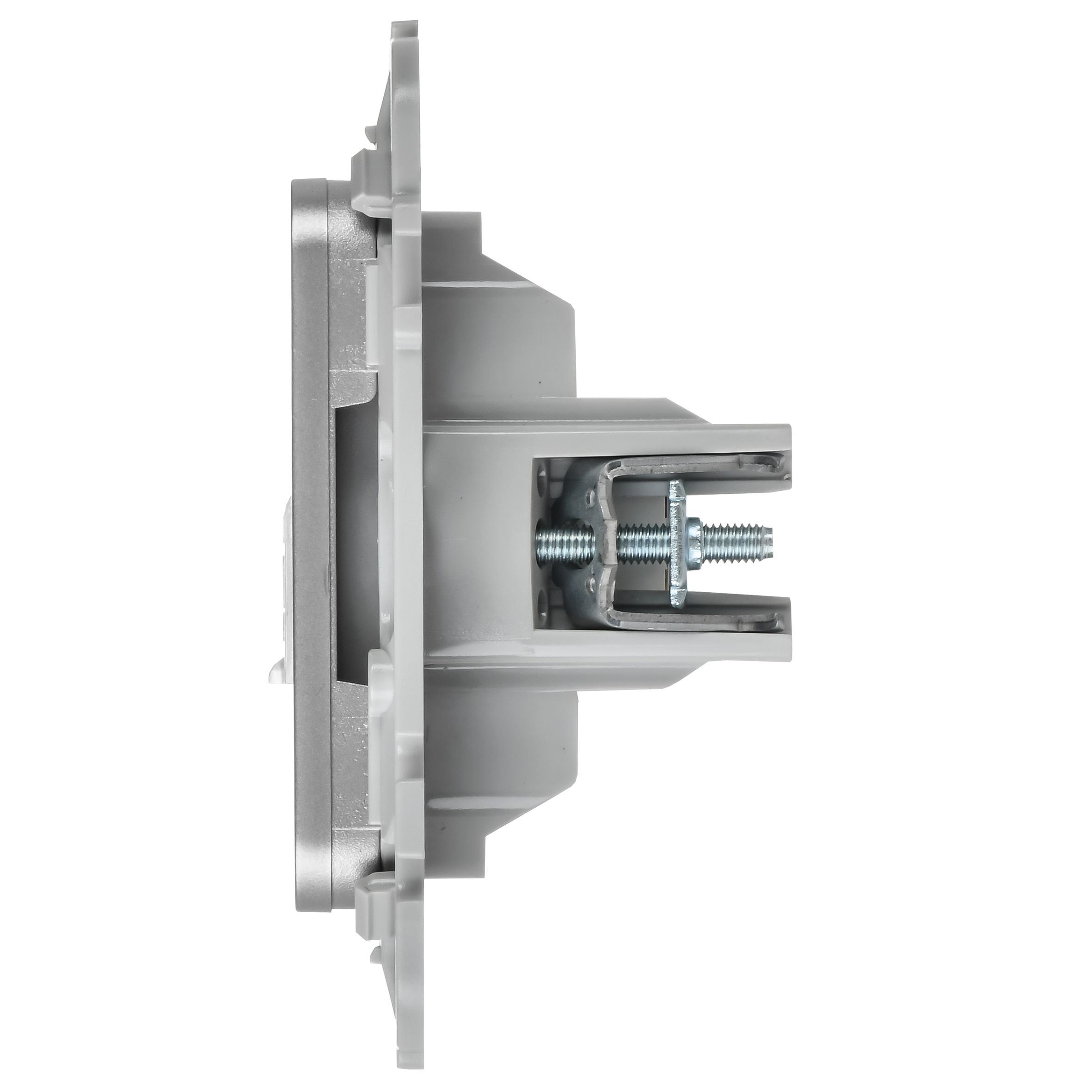 FLITE Розетка 2-местная RJ45/TV кат 5Е UTP РКТВ5е-2-0-ФлА скрытой установки алюминий (FI-AK22-1-K47)