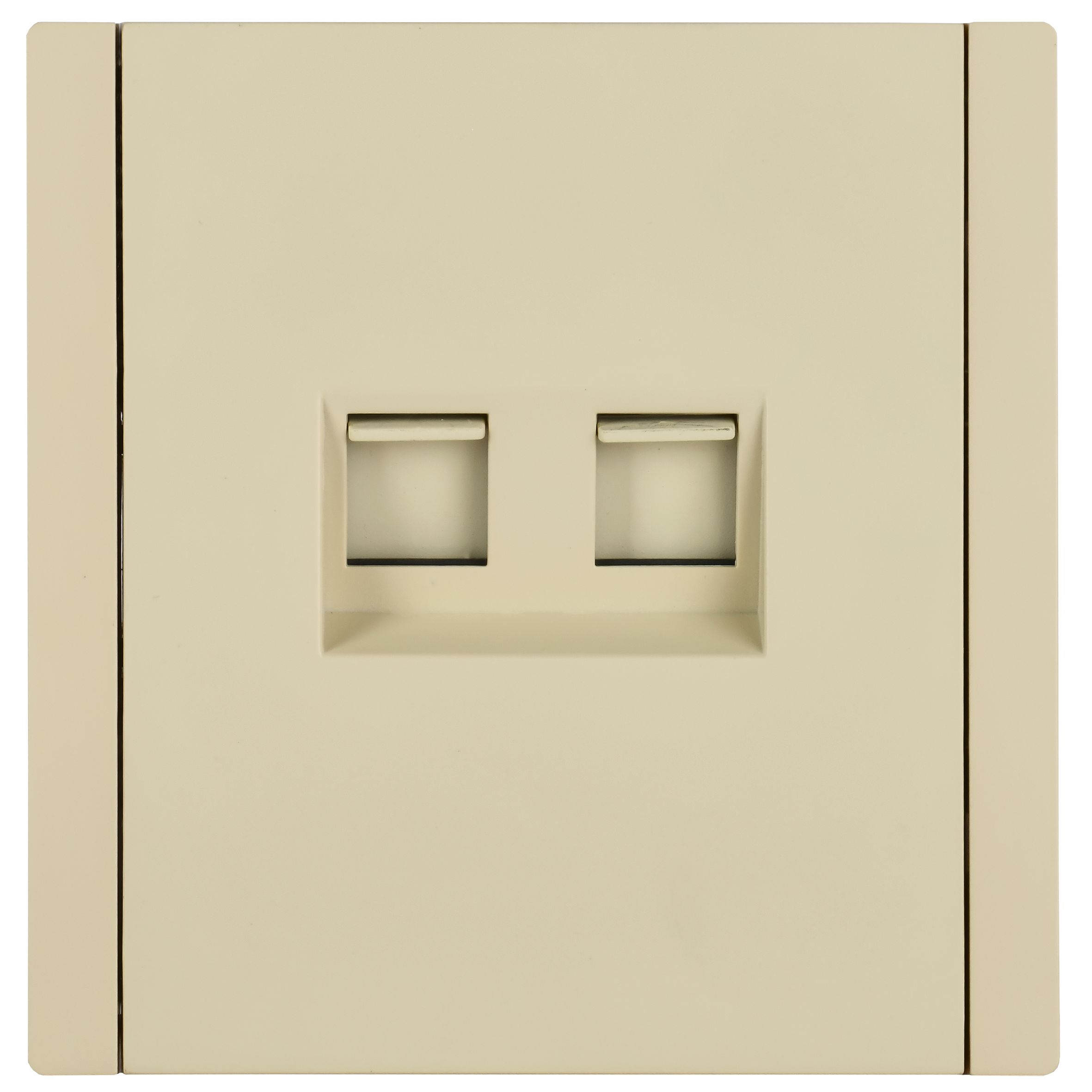 FORTE&PIANO Розетка компьютерная двойная RJ45 кат.6 FP434 скрытой установки ваниль (FP-K20-2-K10)