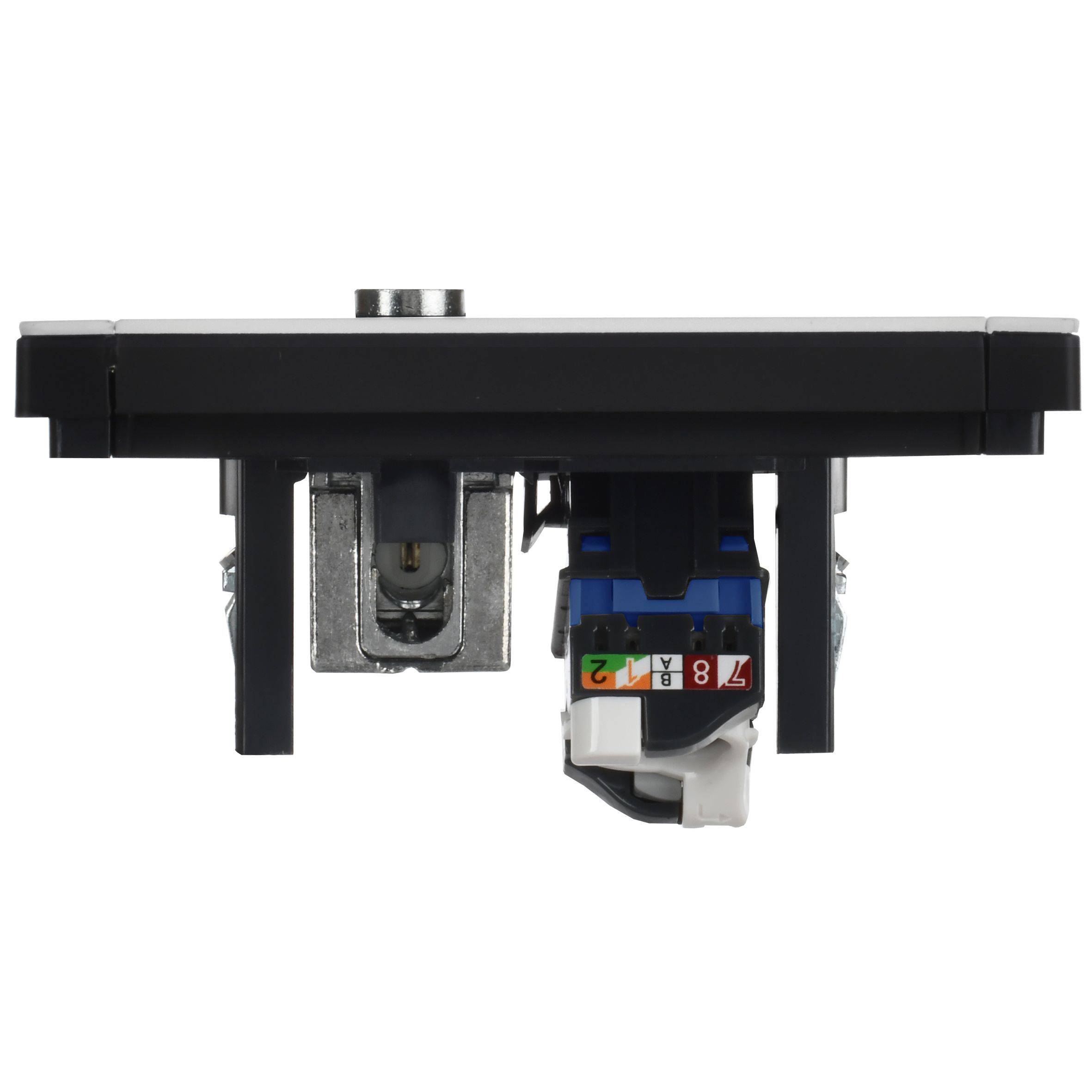 FORTE&PIANO Розетка двойная TV+RJ45 кат.6 FP237M скрытой установки металл белый (FP-AK20-2-M-K01)