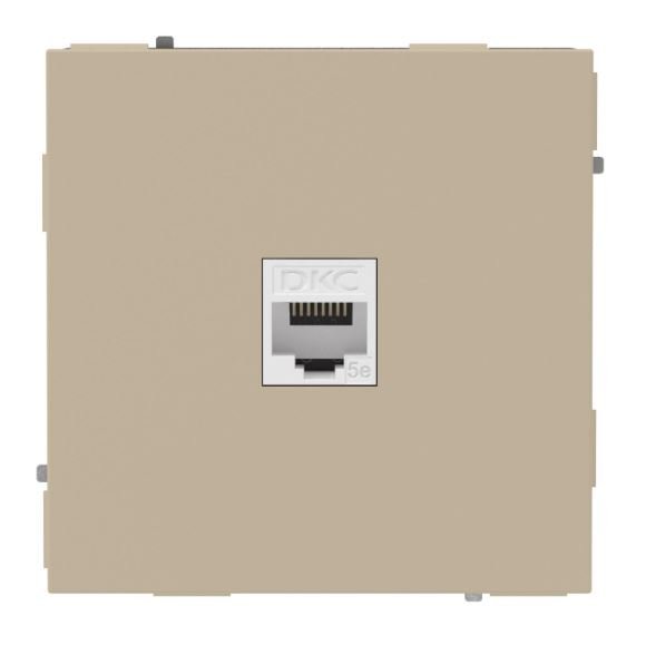 Розетка RJ-45 KANT 5E одинарная ванильный марципан (7015663)