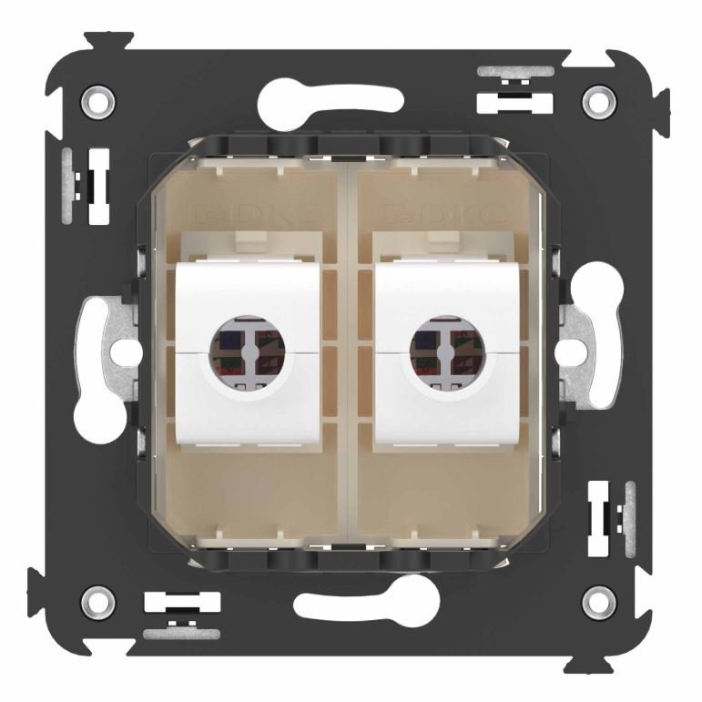 Розетка RJ-45 кат.6А двойная Avanti ванильная дымка (4405674)