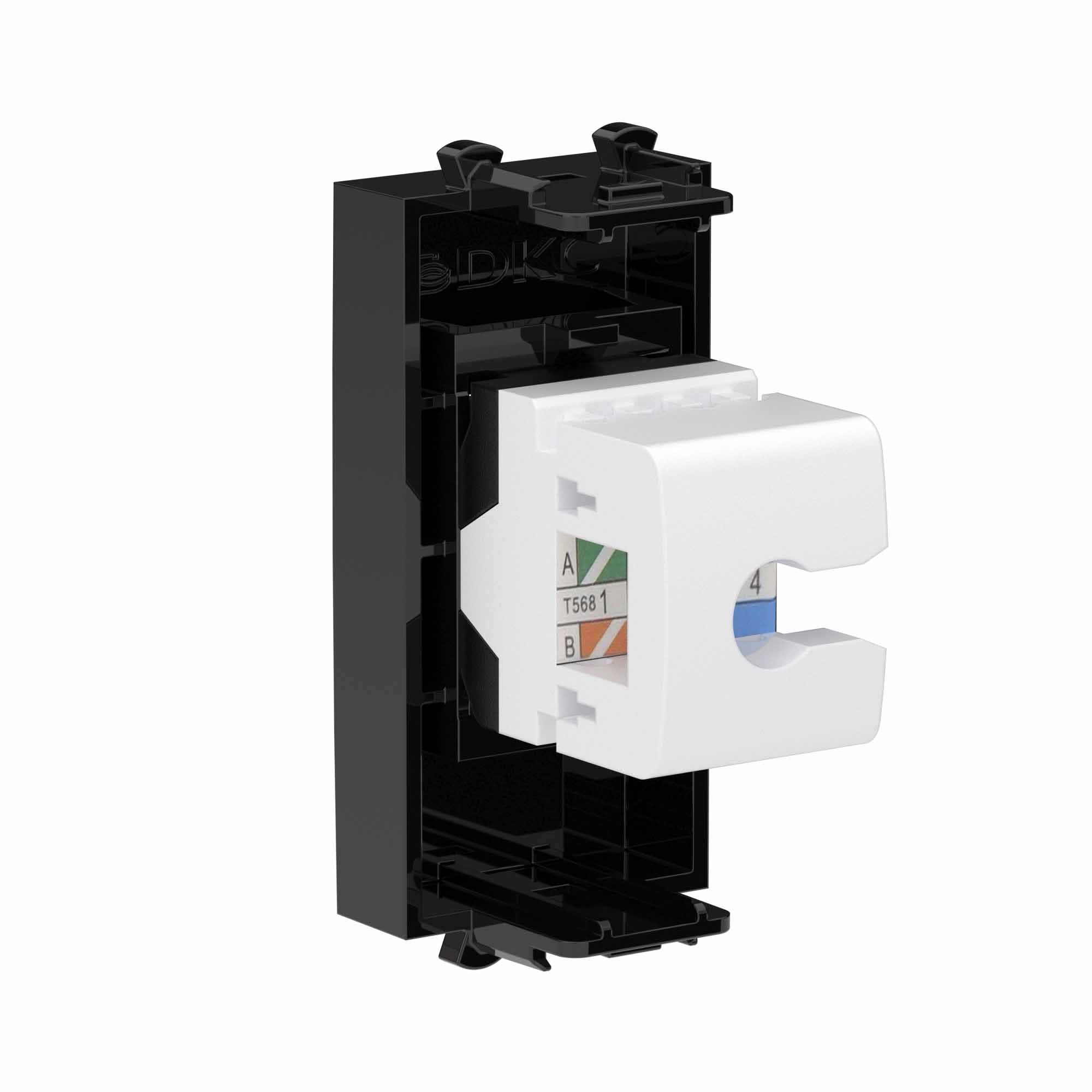 Розетка RJ-45 Avanti кат.6 1 модуль черный квадрат (4402691)