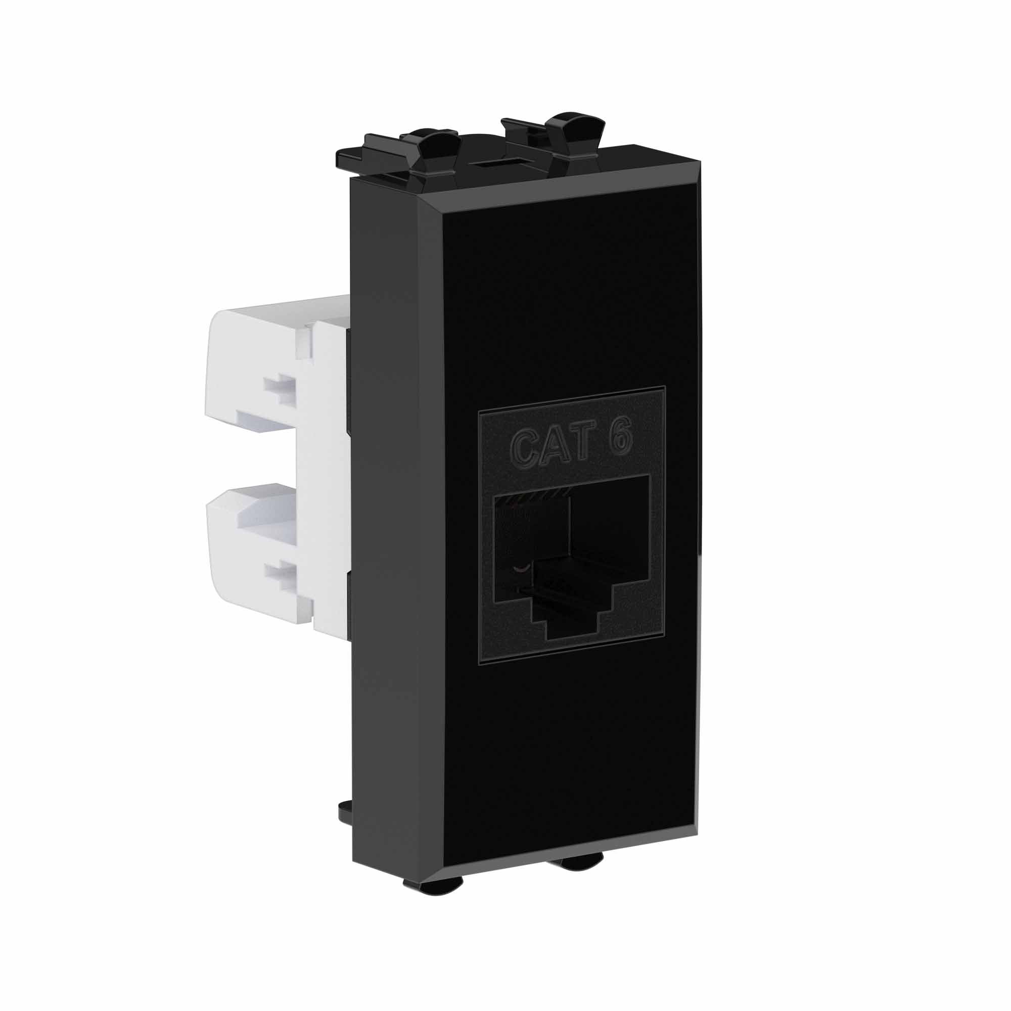 Розетка RJ-45 Avanti кат.6 1 модуль черный квадрат (4402691)
