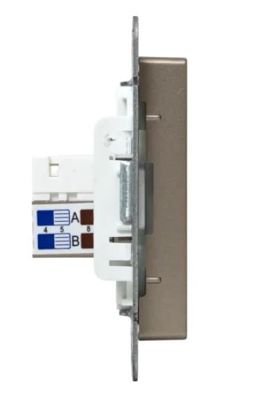 Механизм розетки RJ45 - 2 шт, (cat5), шампань Эпика (UP1-SOC-2RJ45-5)