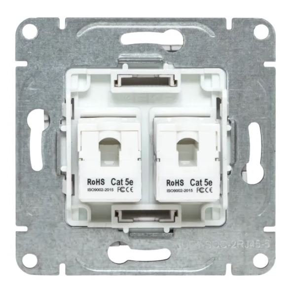 Механизм розетки RJ45 - 2 шт, (cat5), шампань Эпика (UP1-SOC-2RJ45-5)