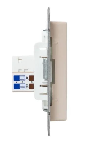 Механизм розетки RJ45 (cat5), кремовый Эпика (UP1-SOI-RJ45-5)