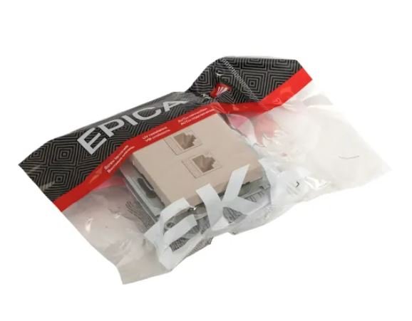 Механизм розетки RJ45 (cat5), кремовый Эпика (UP1-SOI-RJ45-5)
