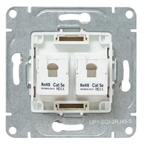 Механизм розетки RJ45 (cat5), кремовый Эпика (UP1-SOI-RJ45-5)