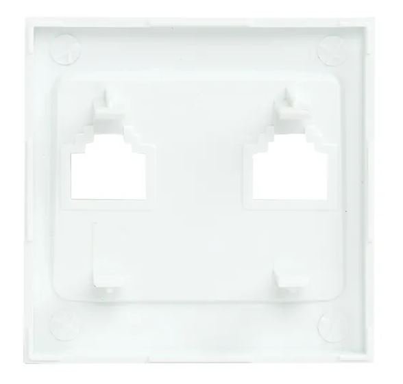 Валенсия Лицевая панель розетки RJ-45 2-местная жемчуг (ESK02-L-035-50)